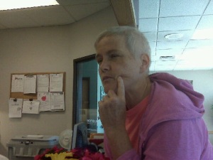 Mom right before a Chemo